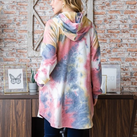 🎄 HEIMISH USA “ Marion “ HEIMISH Tie Dye Cardigan with Pockets 38 - Picture 6 of 7